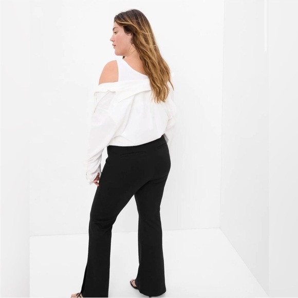 NWT! GAP Black High Rise Ponte Split Flare Pants - Size 10  🔹 - Picture 5 of 9